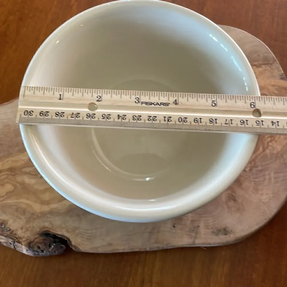Longaberger Pottery Woven Traditions Heritage Green Mixing Bowl